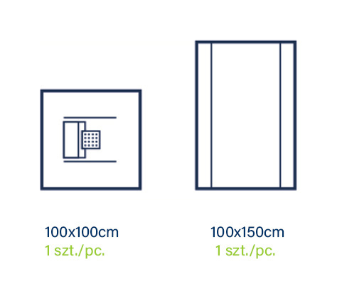 ALPHAtex - obłożenie do operacji okulistycznych nr 2-IF, sterylne, COMFORT, Rozm. 100cm x 100cm (1 s