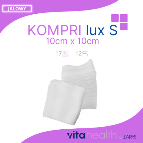 Kompres gazowy, jałowy 10cm x 10cm (20x3 szt.) KOMPRI lux S 17N 12W